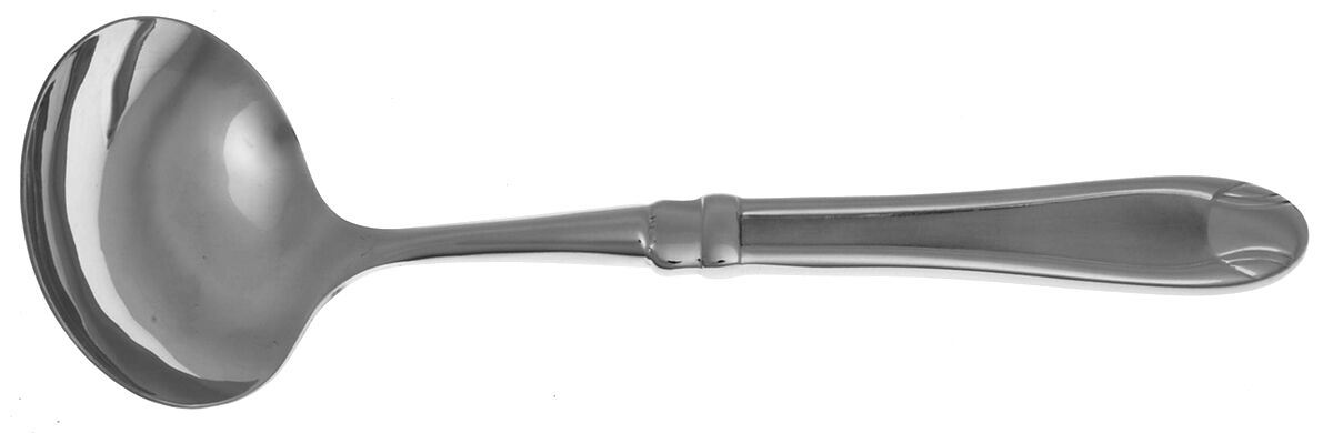 Satin Garnet (Stainless) Gravy Ladle with No Spout Stainless Bowl HC by Oneida Silver-1