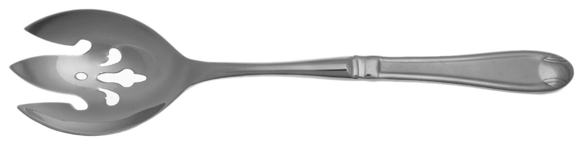 Satin Garnet (Stainless) Salad Serving Fork with Stainless Prongs HC by Oneida Silver-1