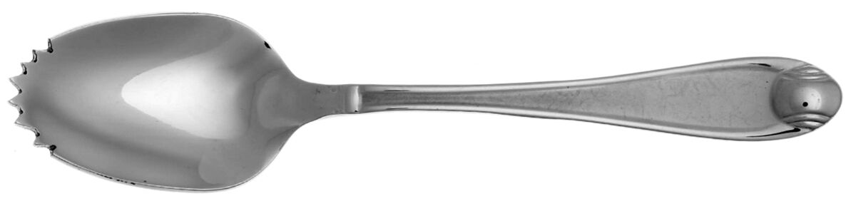 Satin Garnet (Stainless) Fruit/Orange Spoon Individual, Serrated Bowl HC by Oneida Silver-1