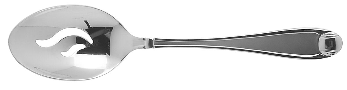 Satin Garnet (Stainless) Pierced Tablespoon (Serving Spoon) by Oneida Silver-1