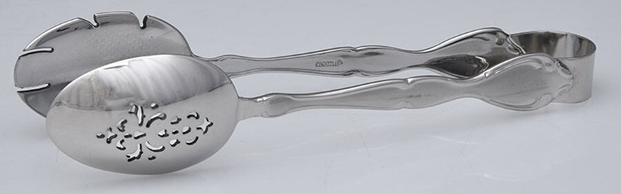 Satin Cantata (Stainless) Ice Serving Tongs Large HC by Oneida Silver-1