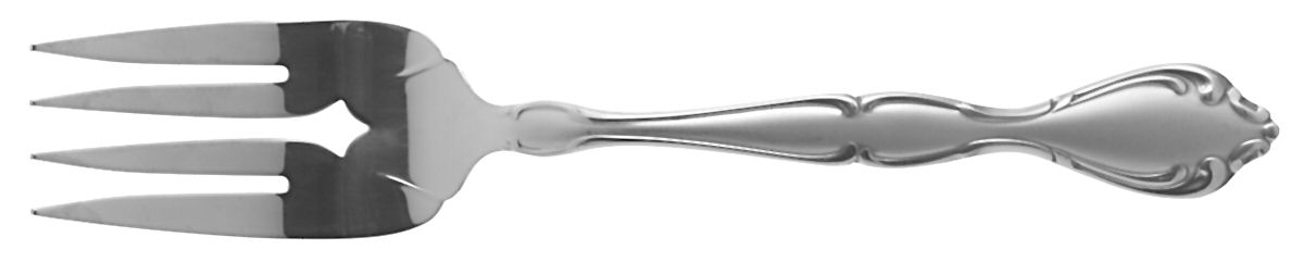 Satin Cantata (Stainless) Medium Solid Cold Meat Serving Fork by Oneida Silver-1