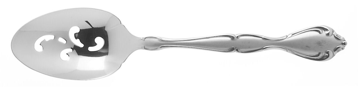 Satin Cantata (Stainless) Pierced Tablespoon (Serving Spoon) by Oneida Silver-1
