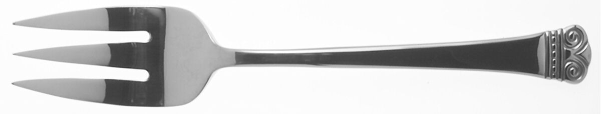Melodia (Stainless) Medium Solid Cold Meat Serving Fork by Oneida Silver-1