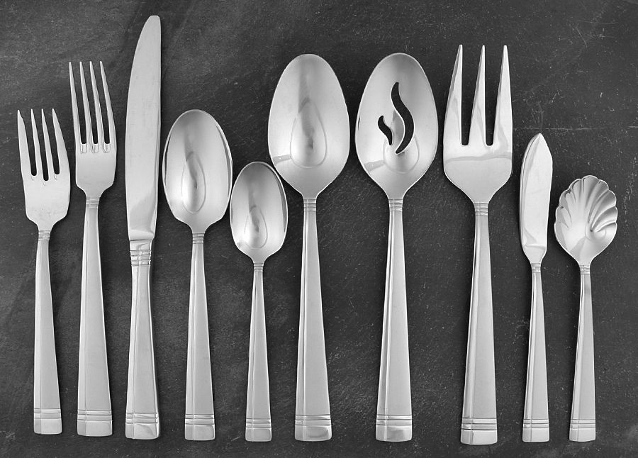 Amsterdam (Stainless) 45 Piece Starter Set by Oneida Silver-1