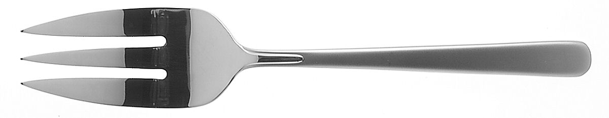Hera (Stainless) Large Solid Cold Meat Serving Fork by Oneida Silver-1