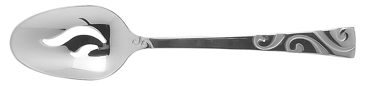 Stanhope (Stainless) Pierced Tablespoon (Serving Spoon) by Oneida Silver-1