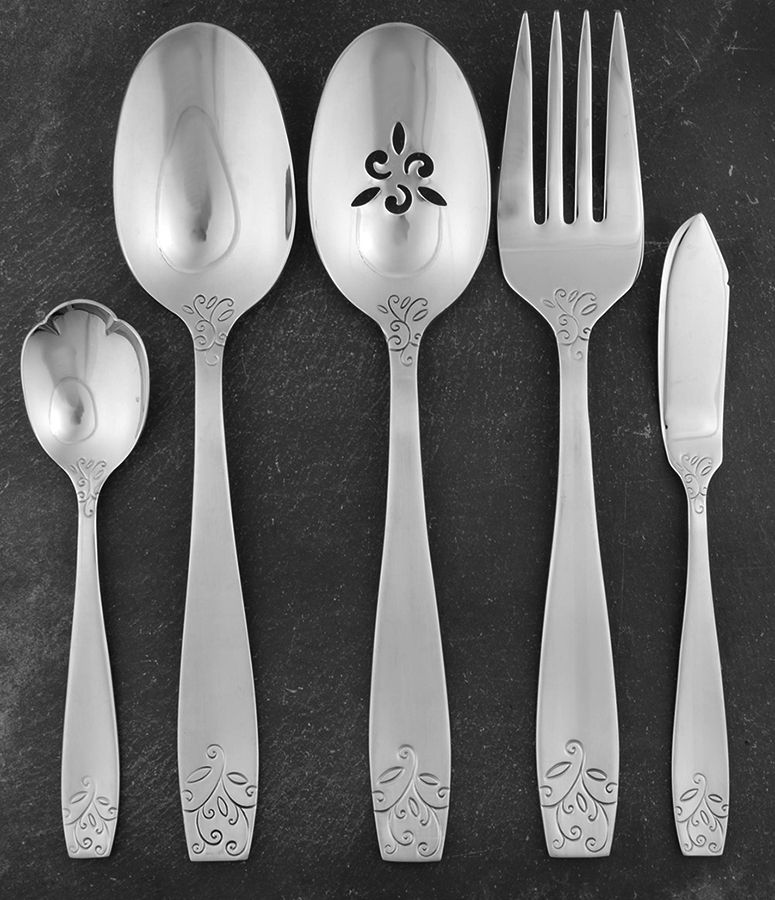 Florence (Stainless) 5 Piece Hostess Set by Oneida Silver-1