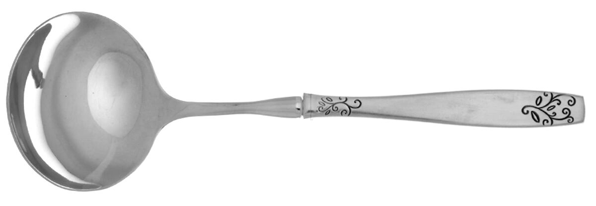 Florence (Stainless) Gravy Ladle with No Spout Stainless Bowl HC by Oneida Silver-1