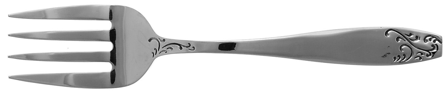 Whitney (Stainless) Medium Solid Cold Meat Serving Fork by Oneida Silver-1