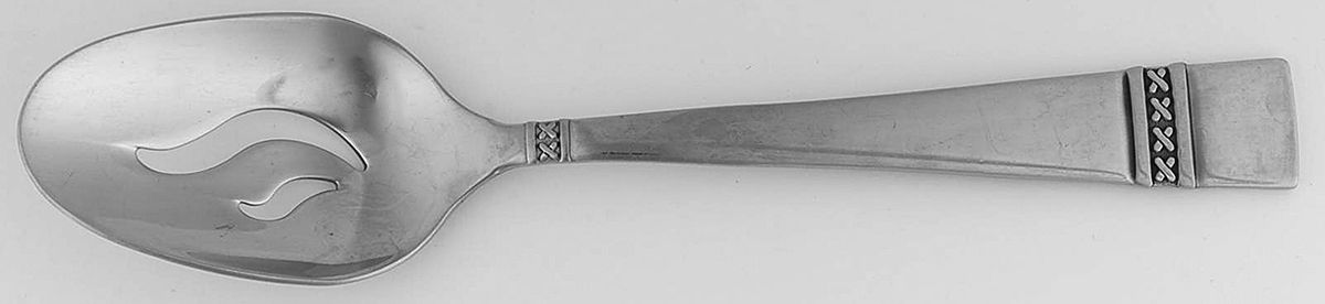 Southampton (Stainless) Pierced Tablespoon (Serving Spoon) by Oneida Silver-1