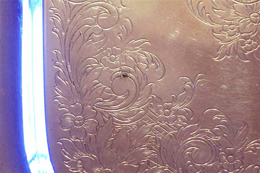 Ridgewood (Silverplate, Hollowware, Scalloped Edge) Square Silverplate Tray by Oneida Silver-1