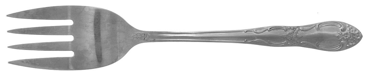 Venus (Stainless) Small Solid Cold Meat Serving Fork by Oneida Silver-1