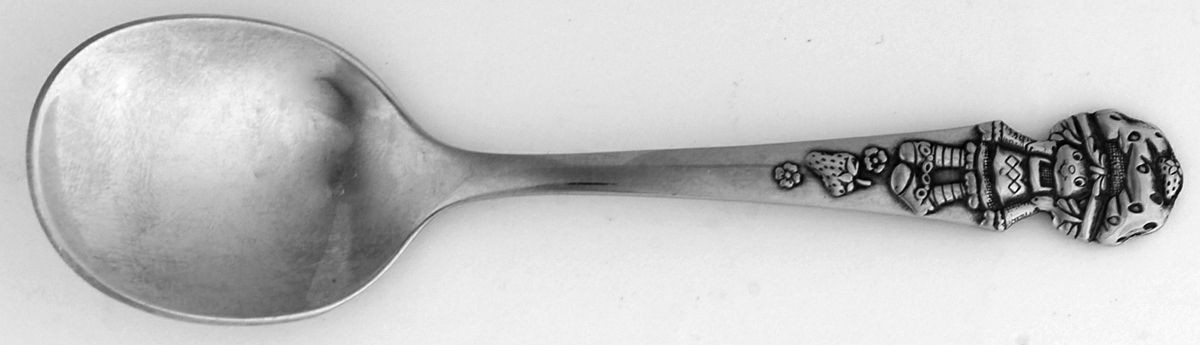 Strawberry Shortcake (STAINLESS) Straight Handle Baby Spoon by Oneida Silver-1