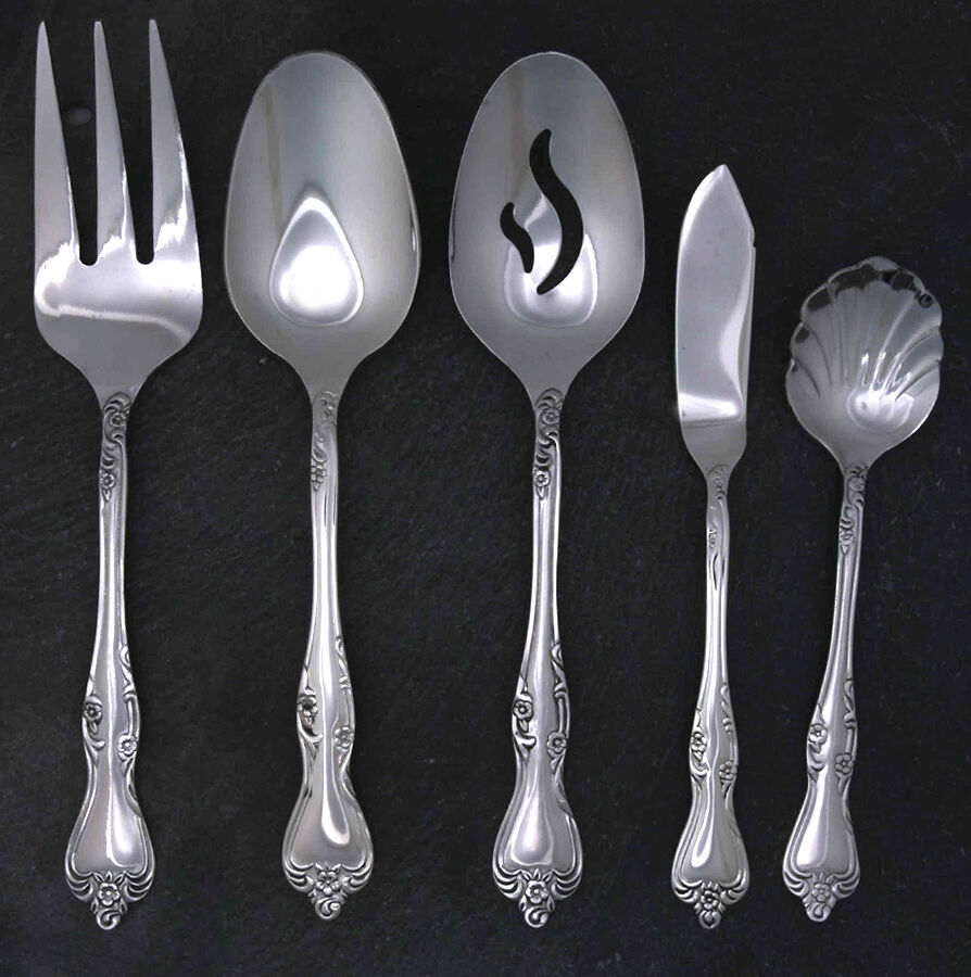 Pollenta (Stainless) 5 Piece Hostess Set by Oneida Silver-1