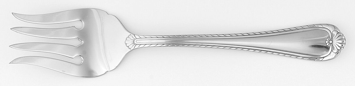 Camelot (Stainless) Medium Solid Cold Meat Serving Fork by Oneida Silver-1