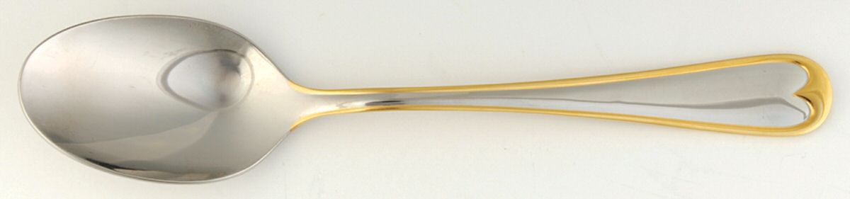 Golden Wagner (Stainless, Gold Accents) Tablespoon (Serving Spoon) by Oneida Silver-1