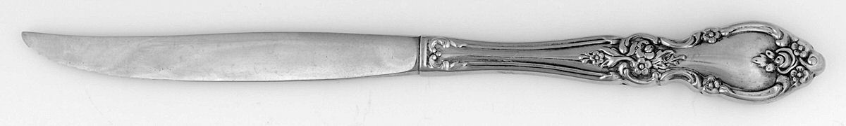 Silver Magnolia (Silverplate) Individual Steak Knife Hollow Handle by Oneida Silver-1