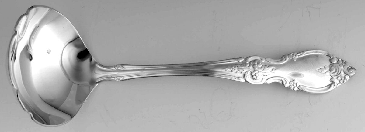 Silver Magnolia (Silverplate) Solid Gravy Ladle by Oneida Silver-1