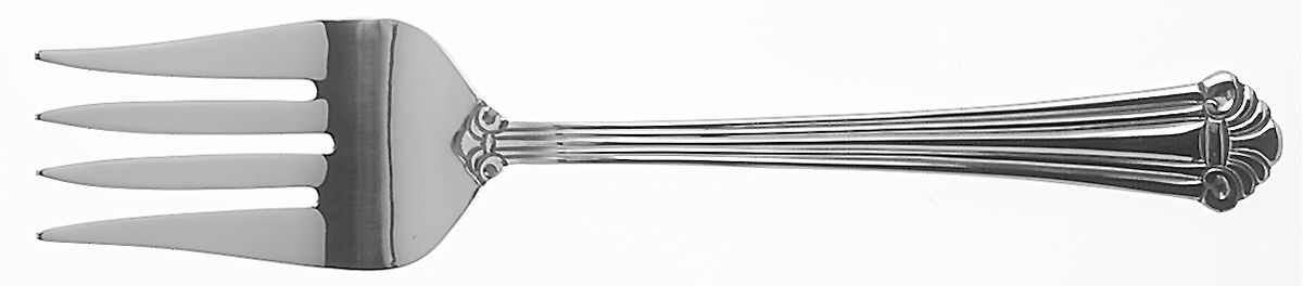 Baltimore (Stainless) Medium Solid Cold Meat Serving Fork by Oneida Silver-1