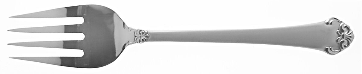 Princeton (Stainless) Medium Solid Cold Meat Serving Fork by Oneida Silver-1