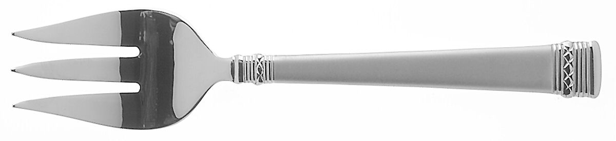 Satin Remedy (Stainless) Medium Solid Cold Meat Serving Fork by Oneida Silver-1
