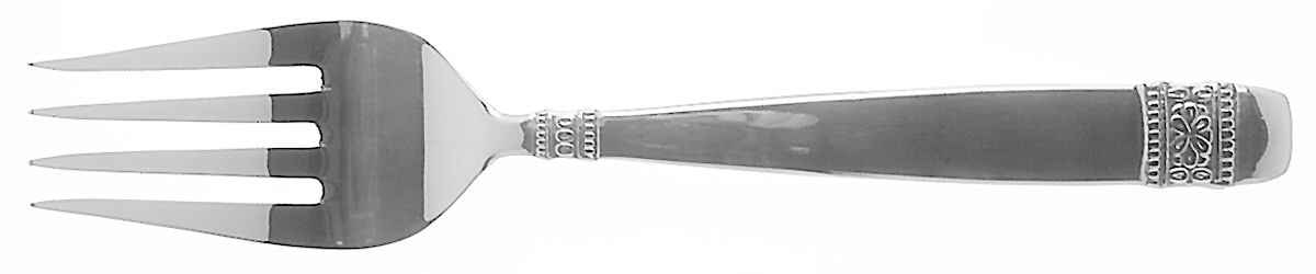 Anaheim (Stainless) Medium Solid Cold Meat Serving Fork by Oneida Silver-1