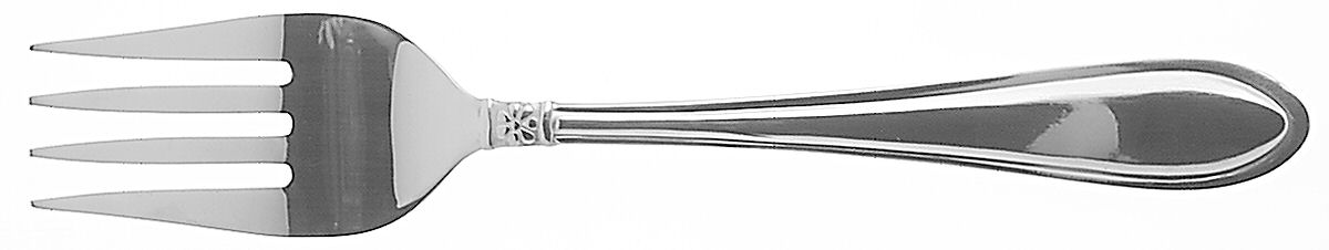 Memphis (Stainless) Medium Solid Cold Meat Serving Fork by Oneida Silver-1