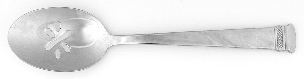 Cozumel (Stainless) Pierced Tablespoon (Serving Spoon) by Oneida Silver-1