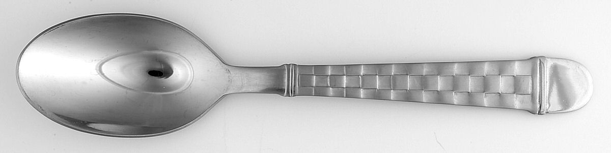 Checkers (Stainless) Place/Oval Soup Spoon by Oneida Silver-1