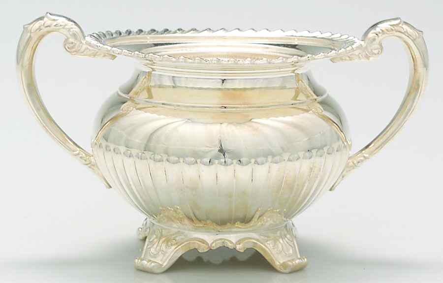 Georgian Gadroon (Silverplate, Hollowware) Sugar Bowl No Lid by Oneida Silver-1