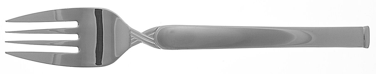 Simplicity (Stainless) Large Solid Cold Meat Serving Fork by Oneida Silver-1