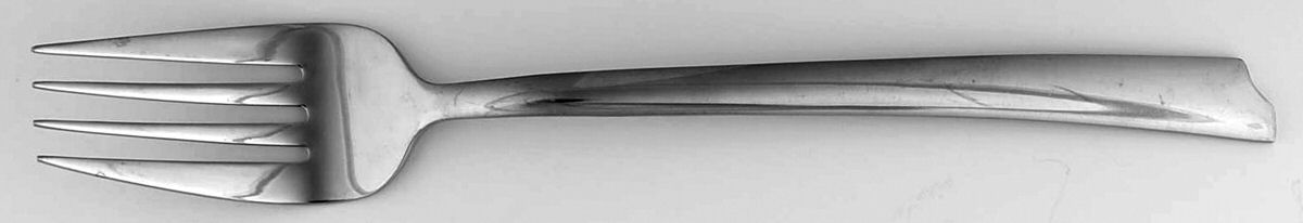 Tortellini (Stainless) Medium Solid Cold Meat Serving Fork by Oneida Silver-1