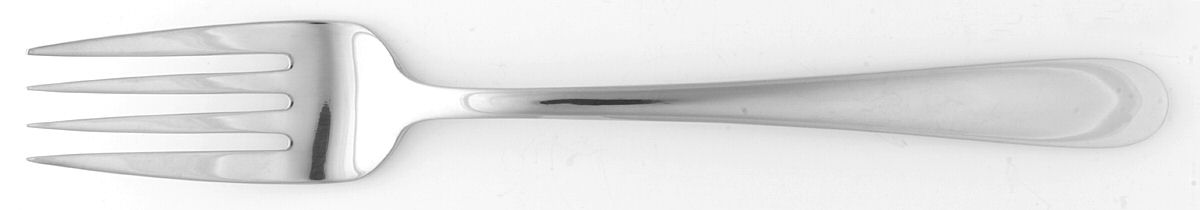 Souffle (Stainless) Medium Solid Cold Meat Serving Fork by Oneida Silver-1