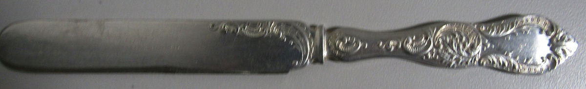 OHS229 (Silverplate) Flat Handle Butter Spreader by Oneida Silver-1