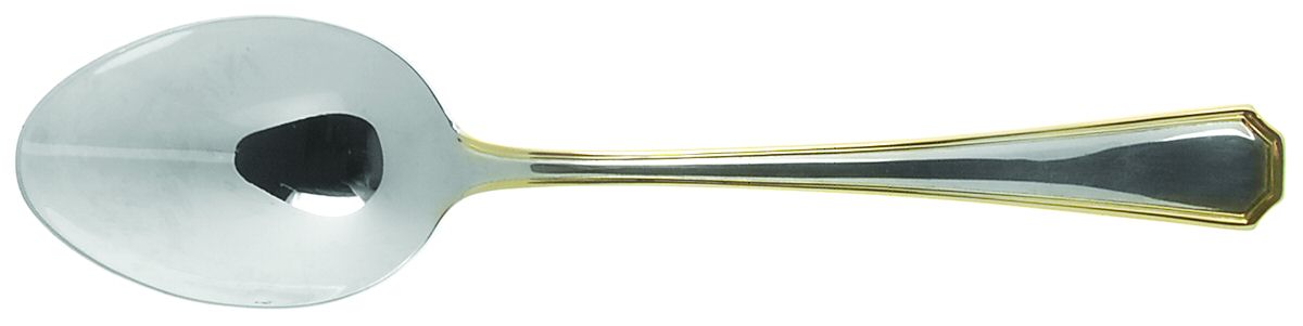 Lyon (Stainless, Gold Accent) Tablespoon (Serving Spoon) by Oneida Silver-1