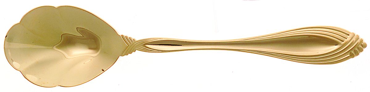 Golden Heiress(Gold Electroplate) Sugar Shell Spoon by Oneida Silver-1