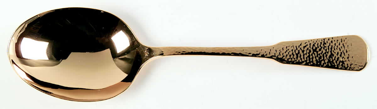 First Colony (Gold Electroplate) Solid Smooth Casserole Spoon by Oneida Silver-1