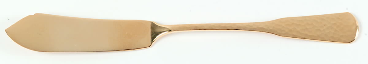 First Colony (Gold Electroplate) Flat Handle Master Butter Knife by Oneida Silver-1