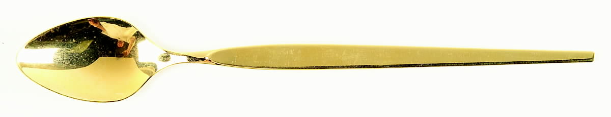 Golden Satinique (Gold Electroplate) Iced Tea Spoon by Oneida Silver-1
