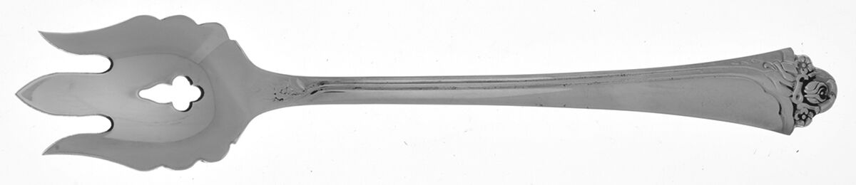 Fantasy Rose (Silverplate) Vegetable Serving Fork Solid  HC by Oneida Silver-1