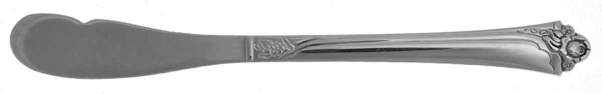 Fantasy Rose (Silverplate) Flat Handle Butter Spreader by Oneida Silver-1