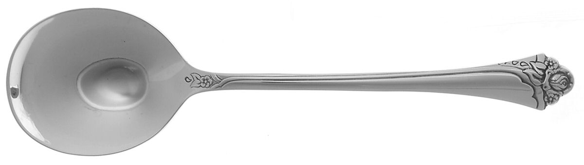 Fantasy Rose (Silverplate) Round Bowl Soup Spoon (Cream Soup) by Oneida Silver-1