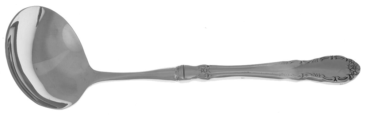 Exeter (Stainless) Gravy Ladle with No Spout Stainless Bowl HC by Oneida Silver-1