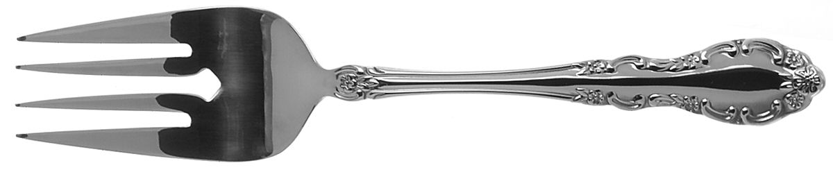 Exeter (Stainless) Medium Solid Cold Meat Serving Fork by Oneida Silver-1