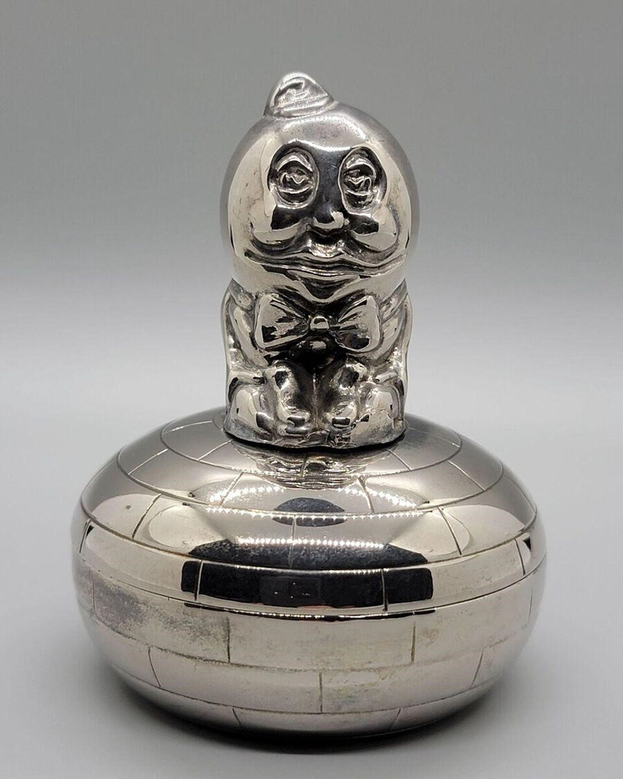 Humpty Dumpty (Stainless) Tooth Fairy Box and Lid by Oneida Silver-1