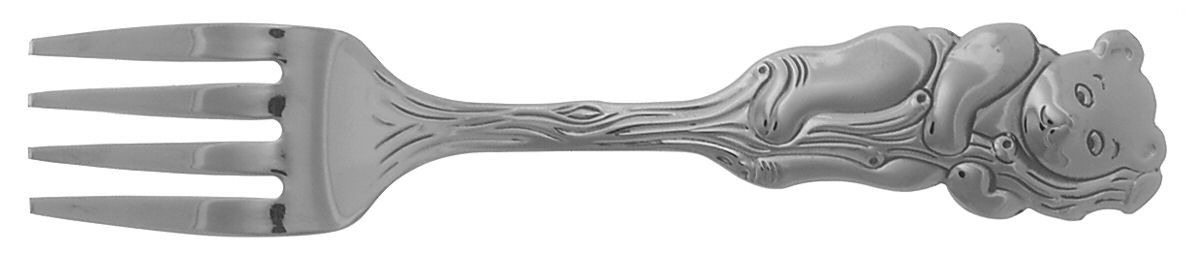 Cubby Bear (Stainless) Baby Fork by Oneida Silver-1