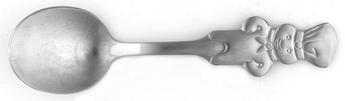 Doughboy (Stainless) Straight Handle Baby Spoon by Oneida Silver-1