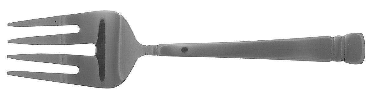 Linear (Stainless) Medium Solid Cold Meat Serving Fork by Oneida Silver-1