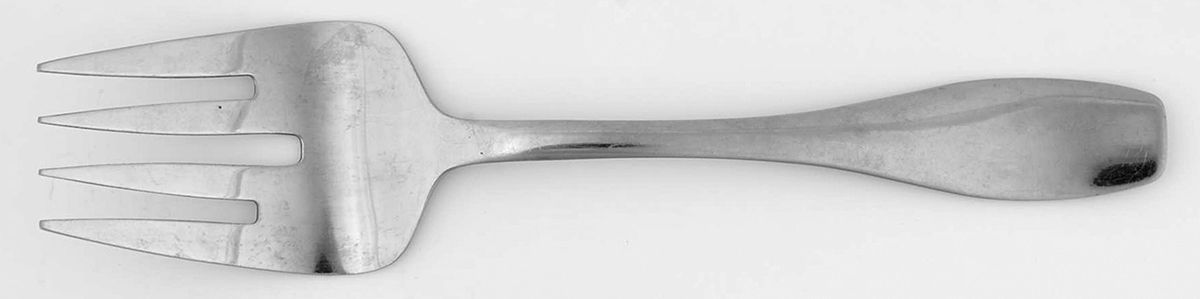 Spencer (Stainless) Medium Solid Cold Meat Serving Fork by Oneida Silver-1